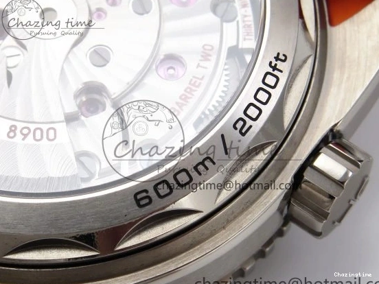 0311 Comfortable Planet Ocean 43.5mm SS VSF 1:1 Best Edition Black Orange Bezel Gray Dial on Nylon Strap A8900 Super Clone V 7730